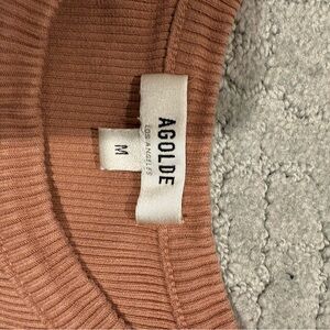 Agolde Women's Brown Crew Neck Sweater